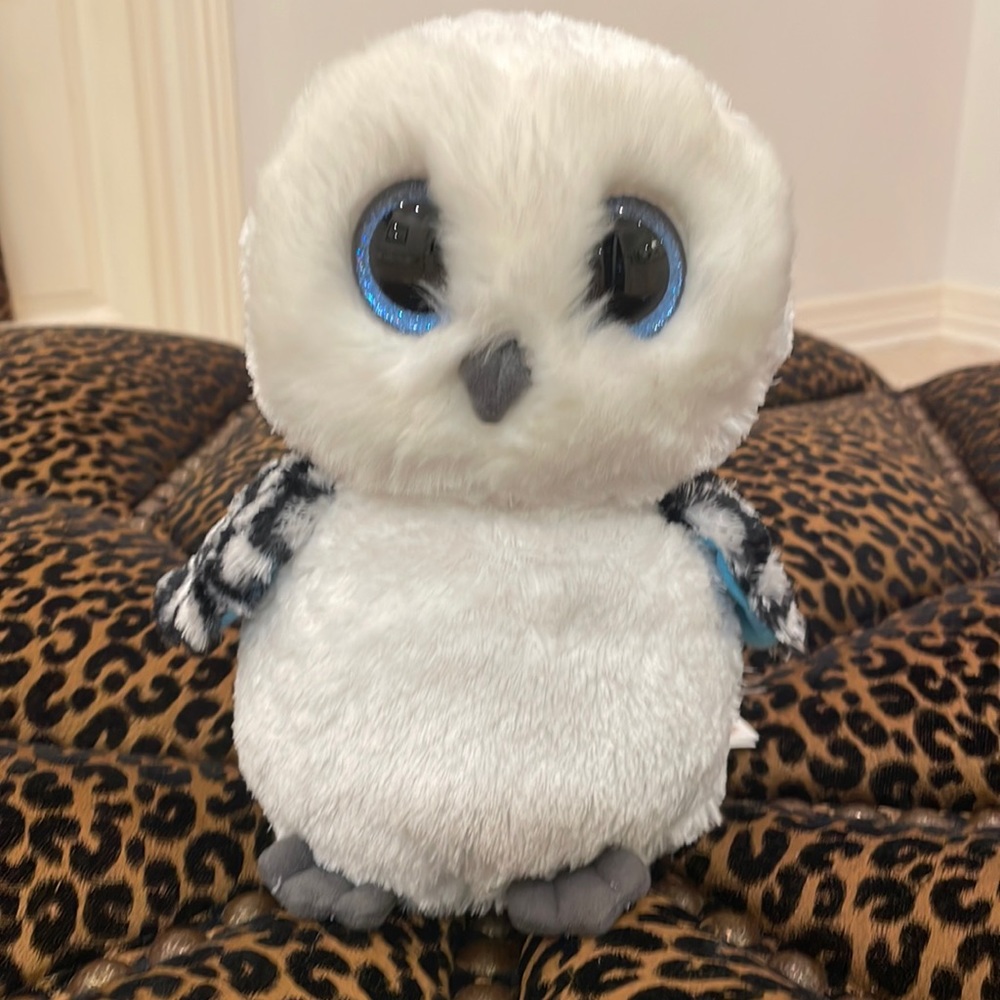 Rare 9” snowy owl beanie boo